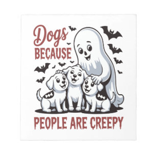 Hunde, weil Leute an Halloween gruselig sind Notizblock