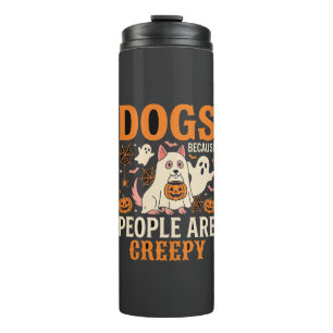 Hunde Weil Menschen Gruselig Halloween Geist Thermosbecher