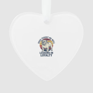 Hunde-Weisheits-Shirt Vintage Bulldogge Lektion Gr Ornament