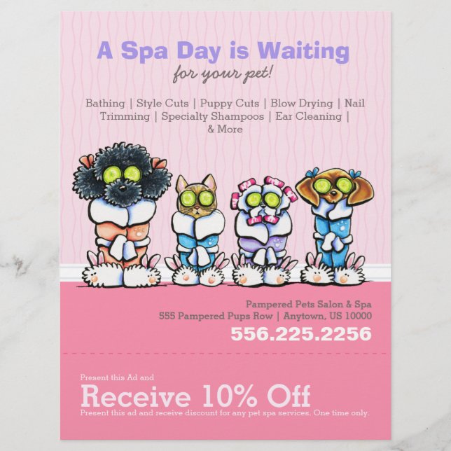 Hunde Wellness-Center Hunde Katzen Robes Pink Coup Flyer (Vorne)