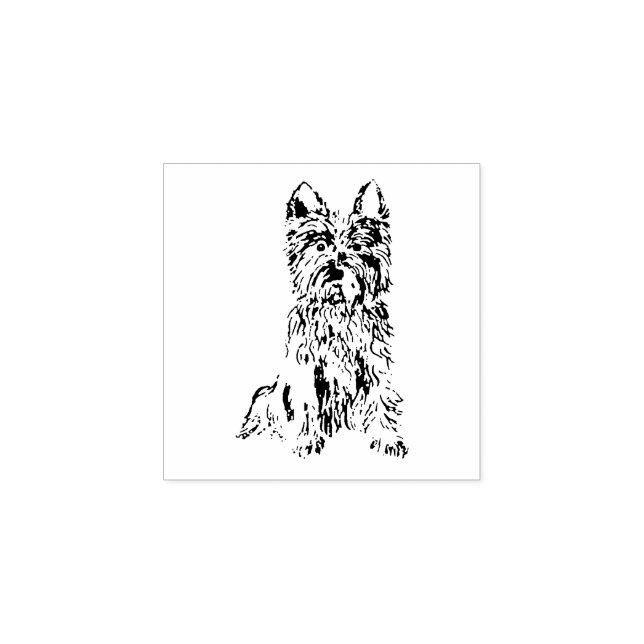 Hunde Welpe Niedliche Terrier Gummistempel (Prägung)