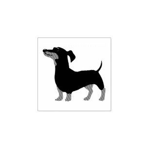 Hunde Welpen Niedliche Baby-Dackel Gummistempel
