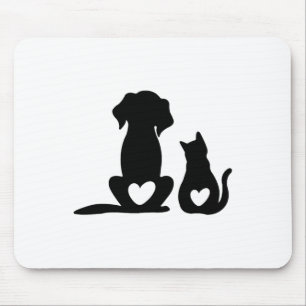 Hunde Welpen und Baby Hund und Katze Lover Mousepad