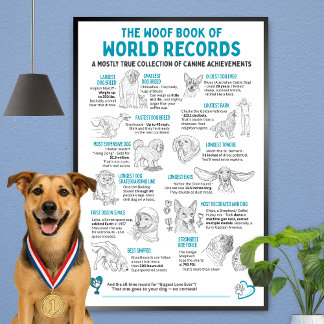 Hunde-Weltrekorde - Lustiger Hundeposter Poster