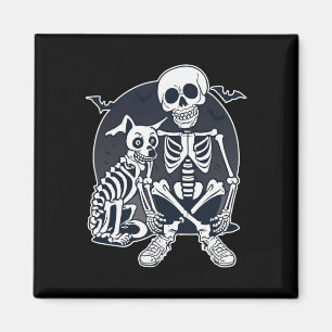Hunde wie Knochen Halloween Skelettkostüm Magnet