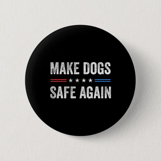 Hunde wieder in Sicherheit bringen - Funny Electio Button (Vorderseite)