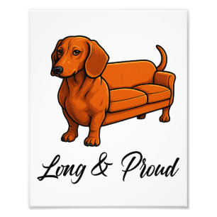 Hunde Wiener Couch Lang und Stolz Fotodruck