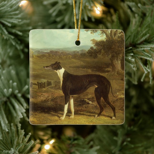 Hunde, Windhund und Spaniel, Doctor Fop by Herring Keramikornament (Baum)