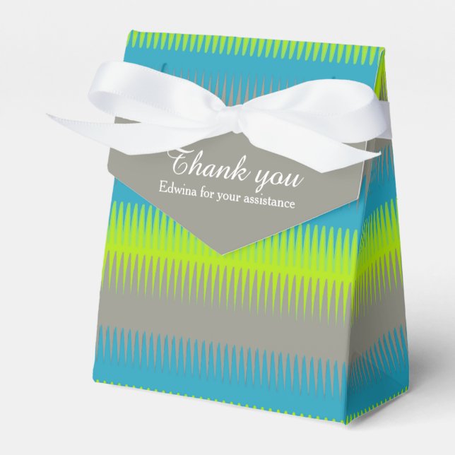 Hunde Zahnlinien aquamarin Graugrün Dank Geschenkb Geschenkschachtel (Vorderseite)