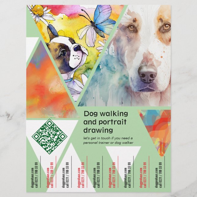 Hunde zeichnen Flyer  (Vorne)