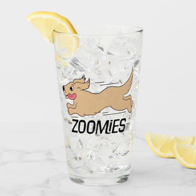 Hunde Zoomies Energy Glas (Vorderseite Ice)