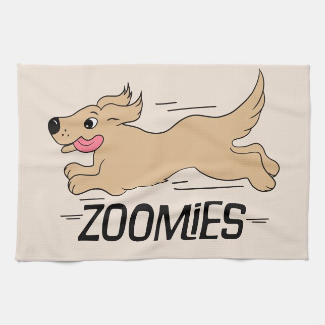 Hunde Zoomies Geschirrtuch (Horizontal)