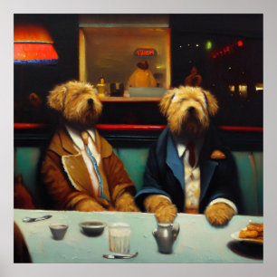 Hunde zu Abend Poster