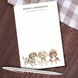 Hunde zu Fuß Haustier Sitzen Aquarell Post-it Klebezettel