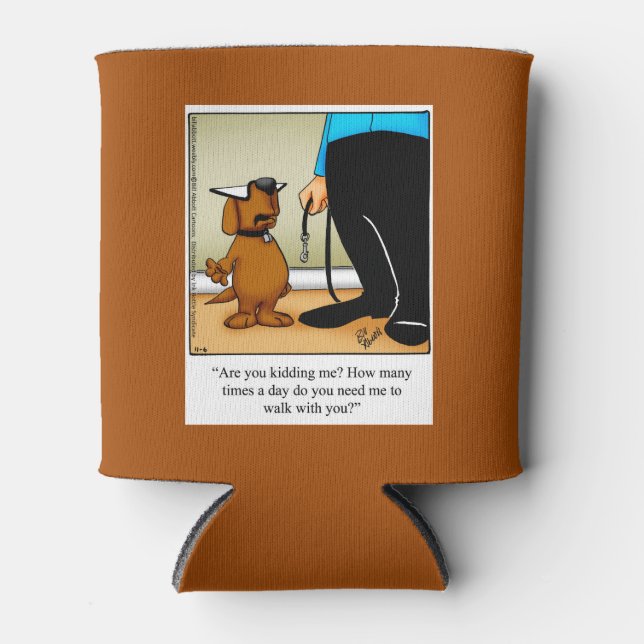 Hunde zu Fuß Spaß kann Geschenke kälter machen Dosenkühler (Vorderseite)