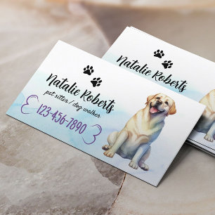 Hunde zu Fuß und Haustiere Sitter Happy Labrador W Visitenkarte