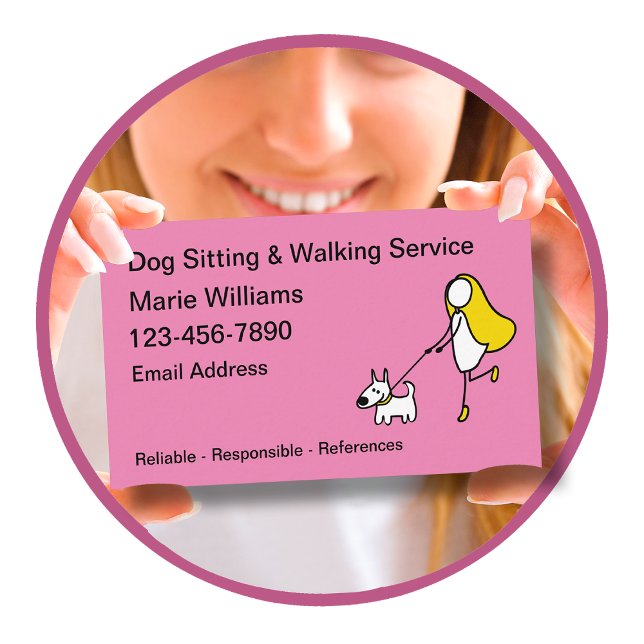 Hunde zu Fuß und Hunde sitzen Visitenkarten Visitenkarte (Von Creator hochgeladen)