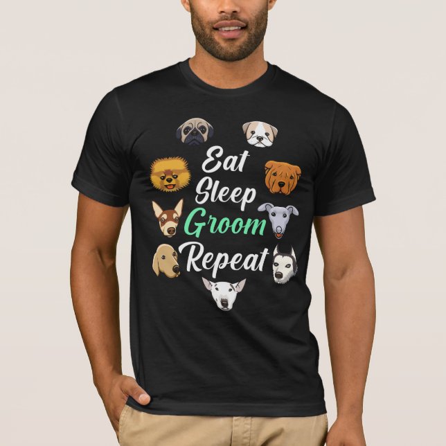 Hunde züchten Salon Adorable Puppy Groomer T-Shirt (Vorderseite)