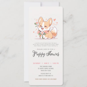 Hundeadoptionsparty Corgi-Welpen-Einstandsparty Einladung