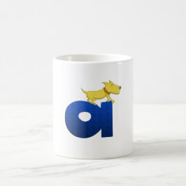 Hundealphabet eine Tasse