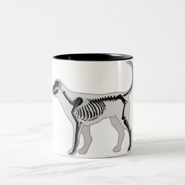 HUNDEanatomie-RÖNTGENSTRAHL-TIERARZT Zweifarbige Tasse (Mittel)