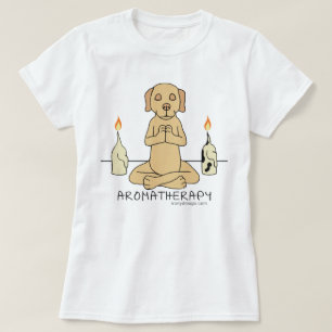 Hundearomatherapy-Meditations-lustiger Cartoon T-Shirt