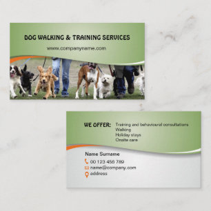 Hundeausführ- und Trainingsdienstleistungen Visitenkarte
