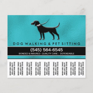 Hundeausführdienst 5,6 x4,5 Abreißflyer Blaugrün S Flyer
