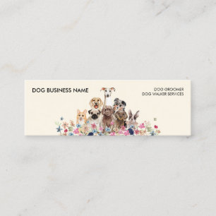 Hundeausführer Groomer Haustierpflege Mini Visitenkarte