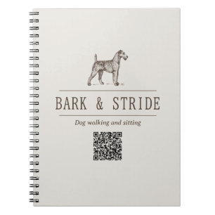 Hundeausführer-QR-Code Geschäftsbranding-Tasche Notizblock
