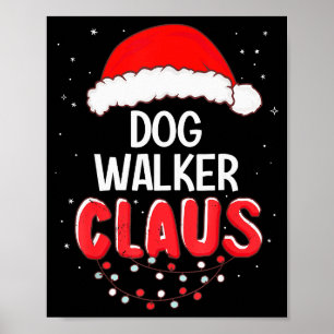 Hundeausführer Weihnachtsmann Weihnachten passende Poster