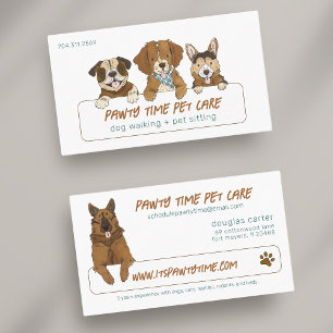Hundeausführservice Geschäfts Karte für Haustierdi