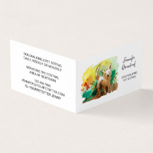 Hundeausführung, Haustierbetreuung Visitenkarte Visitenkarten