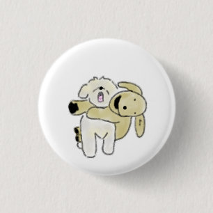 Hundebabys Umarmen Süßes Hunde Liebhaber Geschenk Button