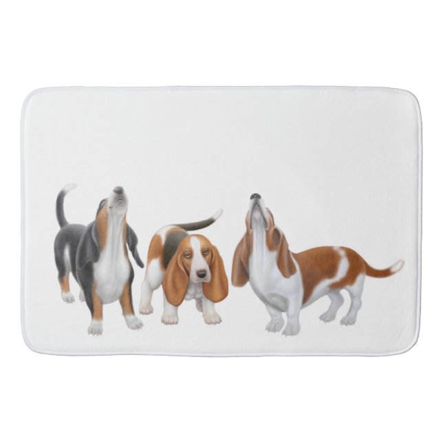 Hundebad-Matte HeulensBasset Hound Badematte (Vorderseite)