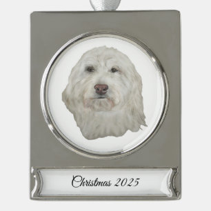 Hundebanner-Schmuck Banner-Ornament Silber