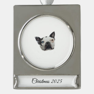 Hundebanner-Schmuck Banner-Ornament Silber