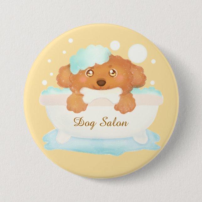 Hundebausalon Button (Vorderseite)