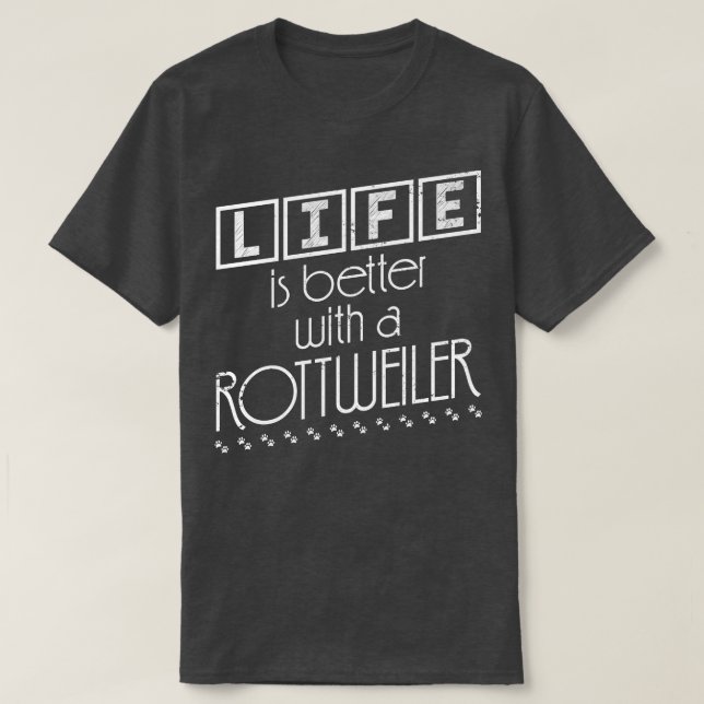 Hundebesitzer Geschenke Liebe Hunde Rottweiler T-Shirt (Design vorne)