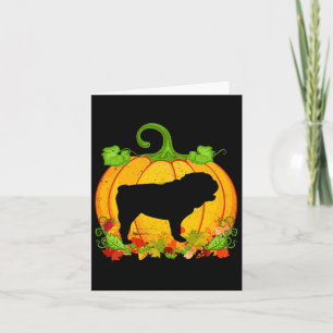 Hundebesitzer Halloween Kostüm English Bulldog Karte