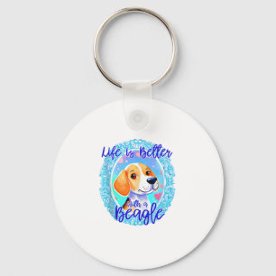 Hundebesitzer Hund Hündin Mama Beagle niedliche Fr Schlüsselanhänger