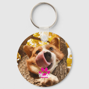 Hundebesitzer Personalisierter Foto- und Pet-Name Schlüsselanhänger