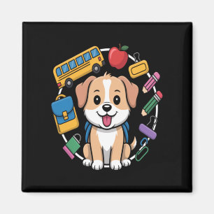 Hundebesitzer zurück zur Schule Magnet