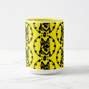 Hundebesitzer Zweifarbige Tasse