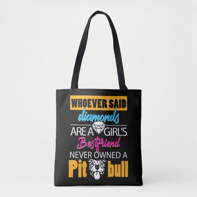 Hundebester Freund-Pitbull-Geschenk Tasche (Vorderseite)