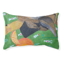 Hundebett mit Orange