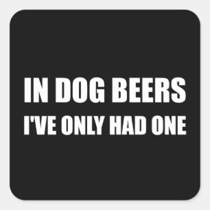 Hundebiere Quadratischer Aufkleber