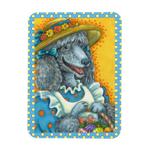 HUNDEBISKUIT UND OSTERKORB, SÜSSER POODLE MAGNET