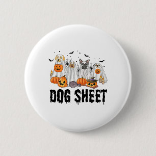Hundeblatt Halloween Spooky Season Niedlich Hunde  Button