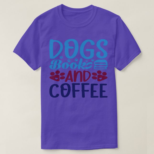 Hundebücher und Kaffee T-Shirt (Design vorne)